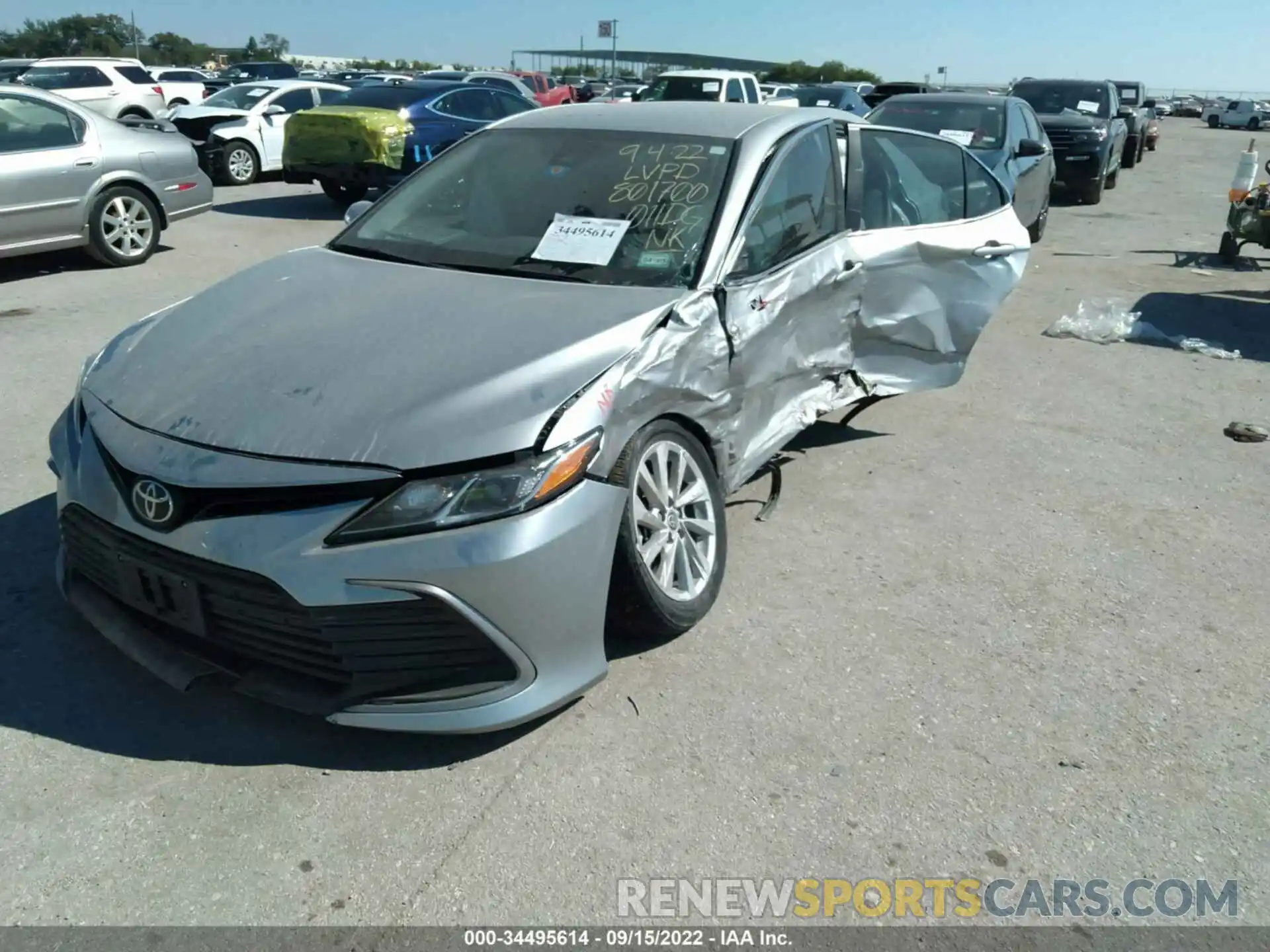 2 Photograph of a damaged car 4T1C11AK9MU568421 TOYOTA CAMRY 2021