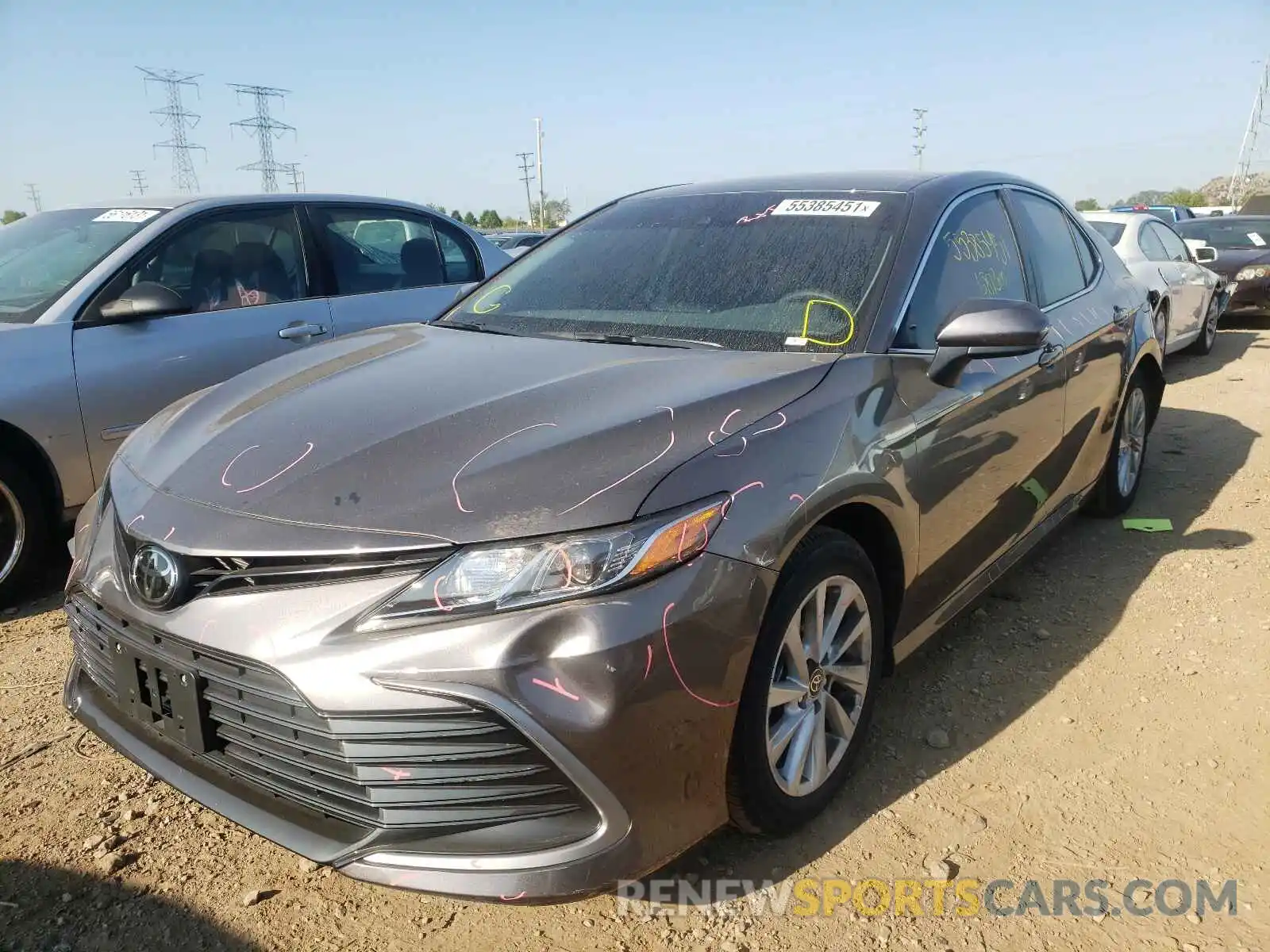 2 Photograph of a damaged car 4T1C11AKXMU597555 TOYOTA CAMRY 2021