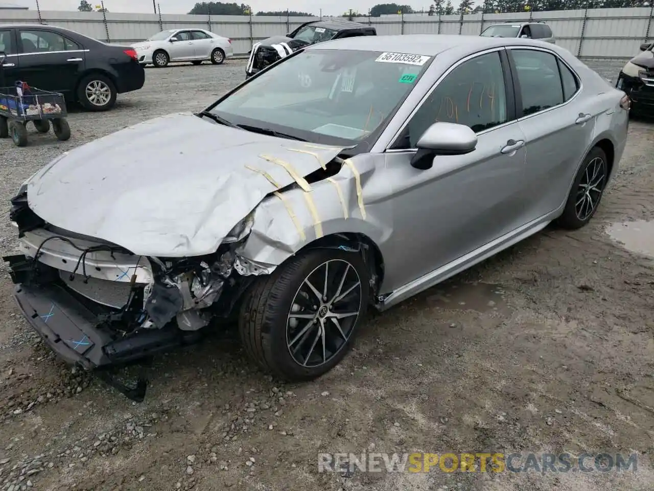 2 Photograph of a damaged car 4T1G11AK0MU596349 TOYOTA CAMRY 2021