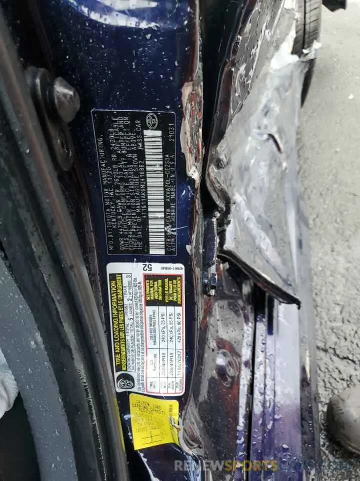 12 Photograph of a damaged car 4T1G11AK6MU418882 TOYOTA CAMRY 2021