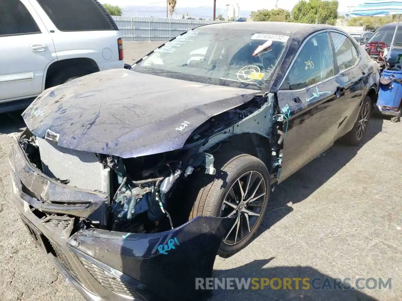 2 Photograph of a damaged car 4T1G11AK8MU484737 TOYOTA CAMRY 2021