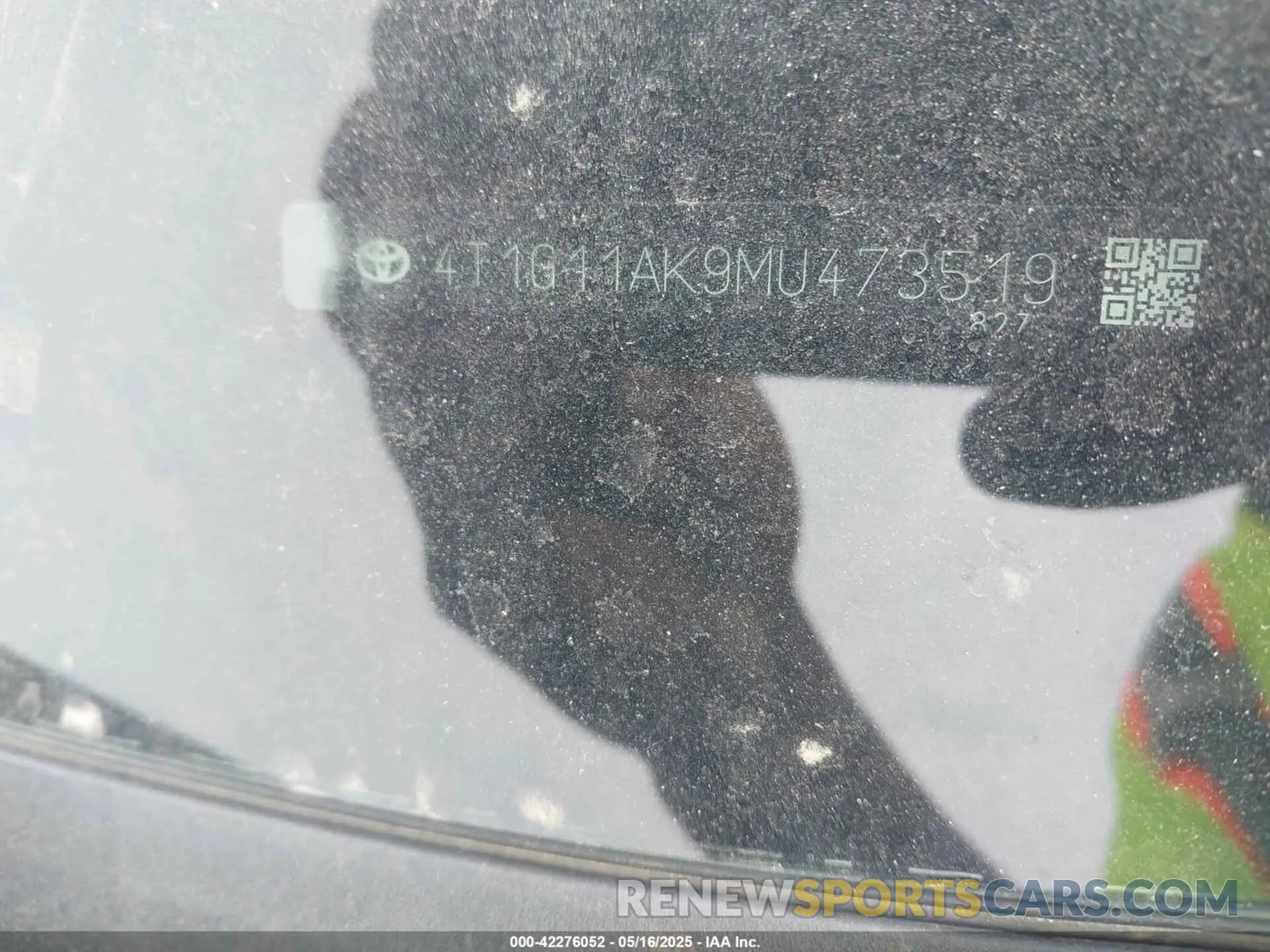 9 Photograph of a damaged car 4T1G11AK9MU473519 TOYOTA CAMRY 2021