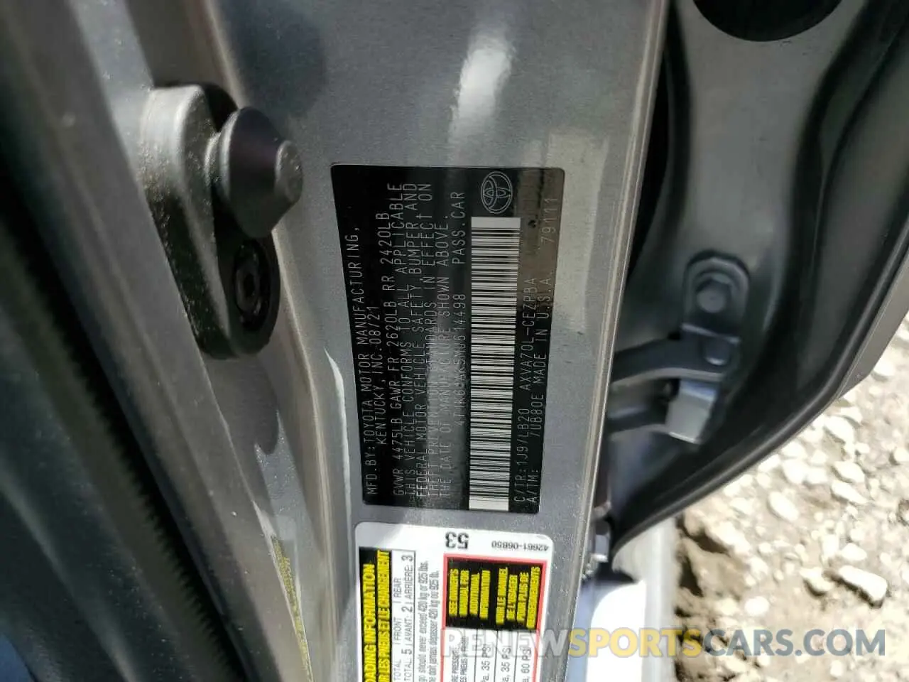 12 Photograph of a damaged car 4T1K61AK5MU614498 TOYOTA CAMRY 2021