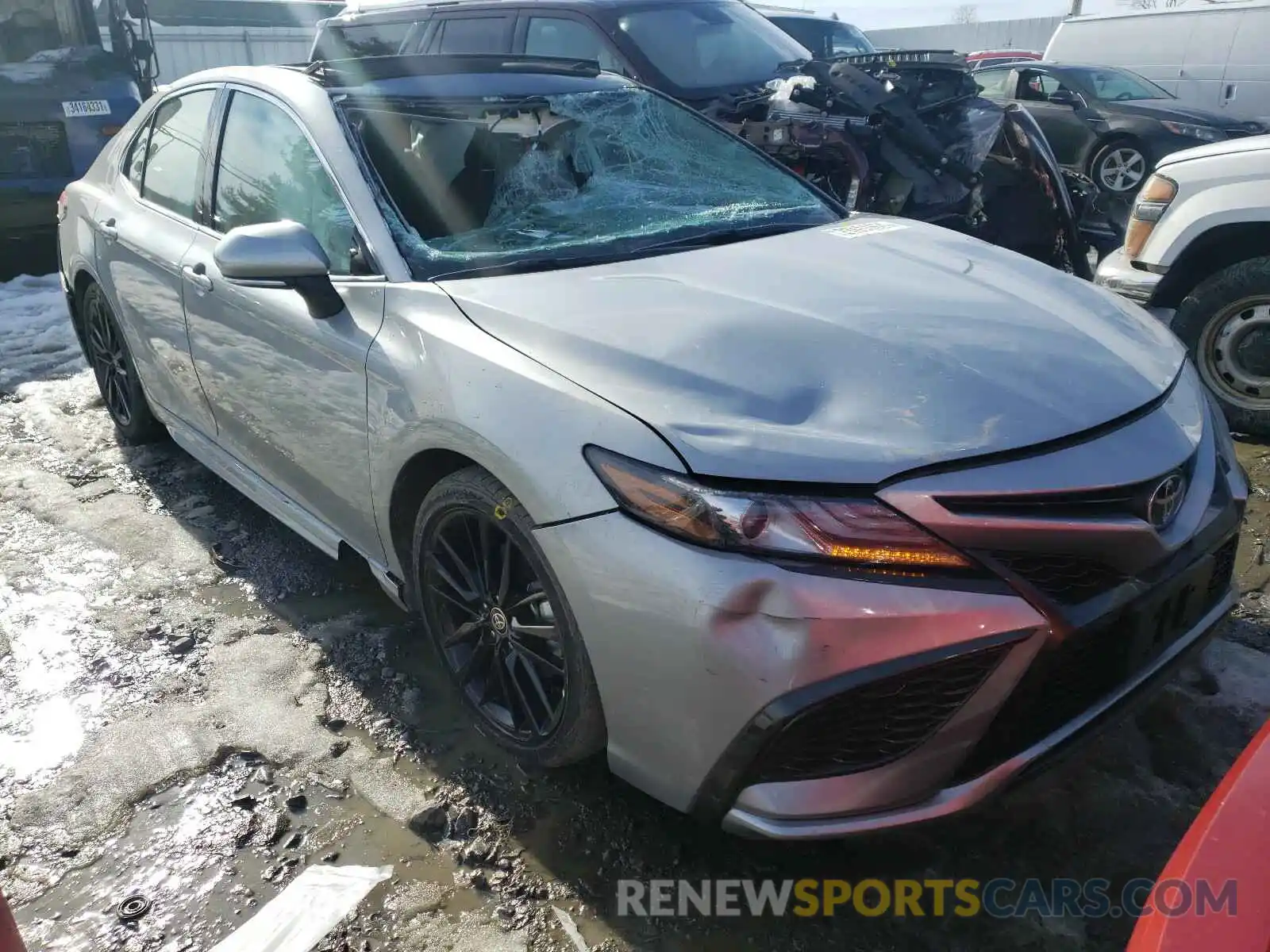 1 Photograph of a damaged car 4T1K61BK9MU020477 TOYOTA CAMRY 2021