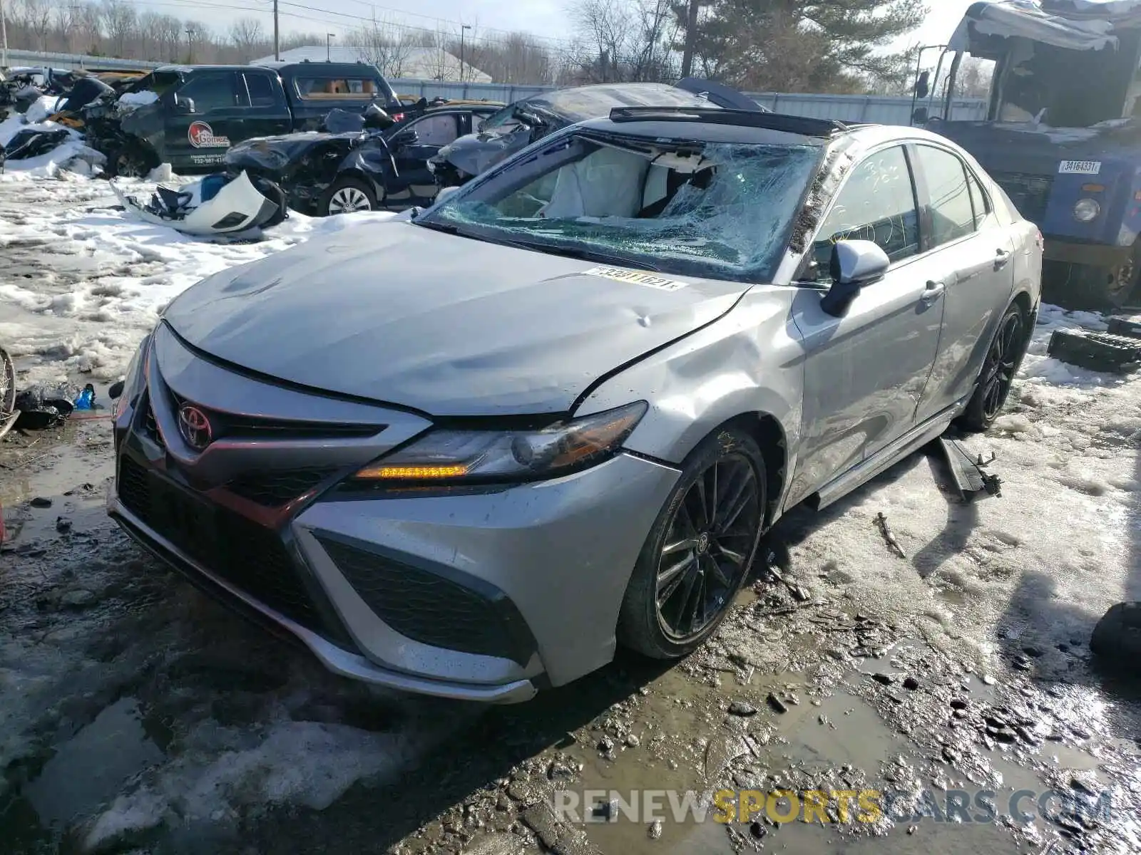 2 Photograph of a damaged car 4T1K61BK9MU020477 TOYOTA CAMRY 2021