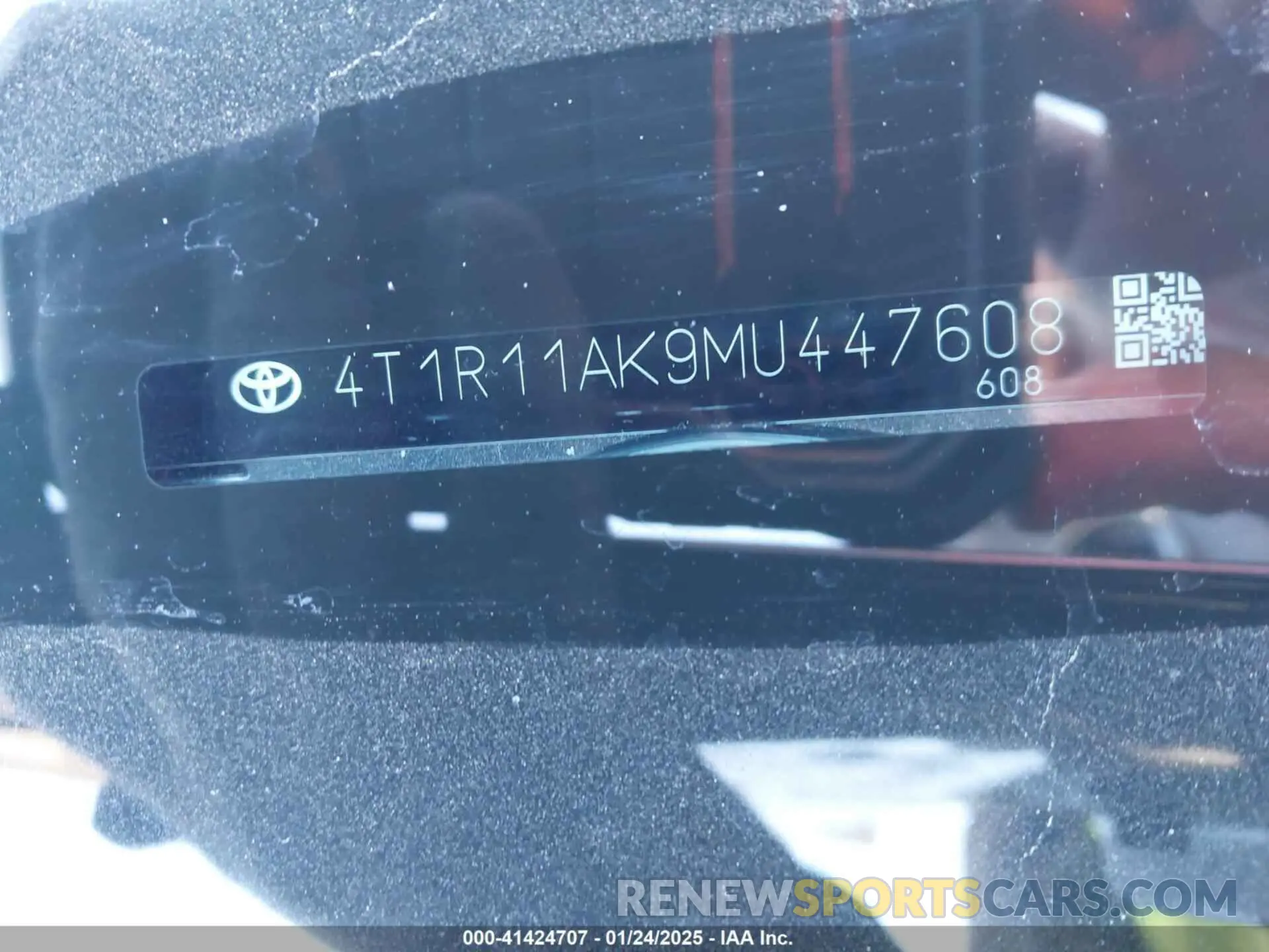9 Photograph of a damaged car 4T1R11AK9MU447608 TOYOTA CAMRY 2021