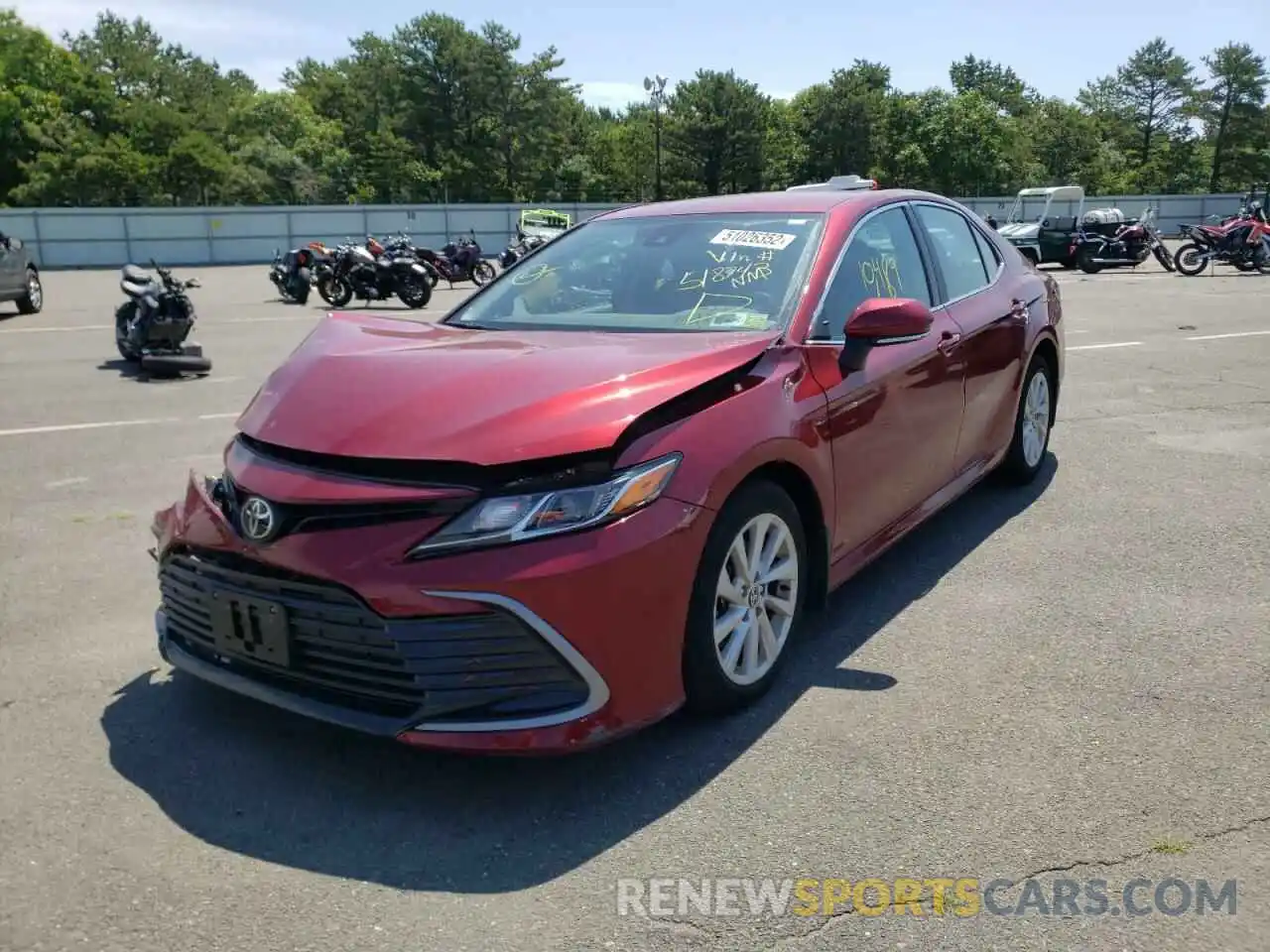 2 Photograph of a damaged car 4T1R11AK9MU518743 TOYOTA CAMRY 2021