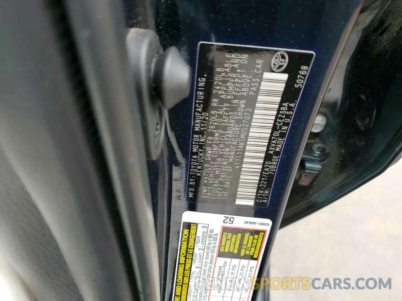 12 Photograph of a damaged car 4T1T11AK5MU527073 TOYOTA CAMRY 2021