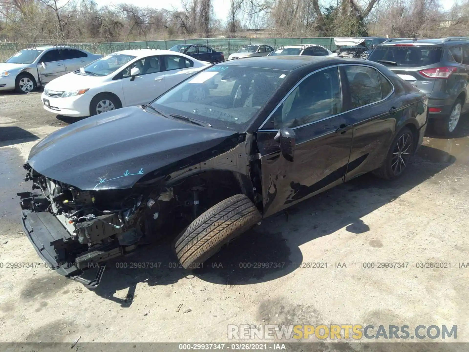 2 Photograph of a damaged car 4T1T11AK7MU544229 TOYOTA CAMRY 2021