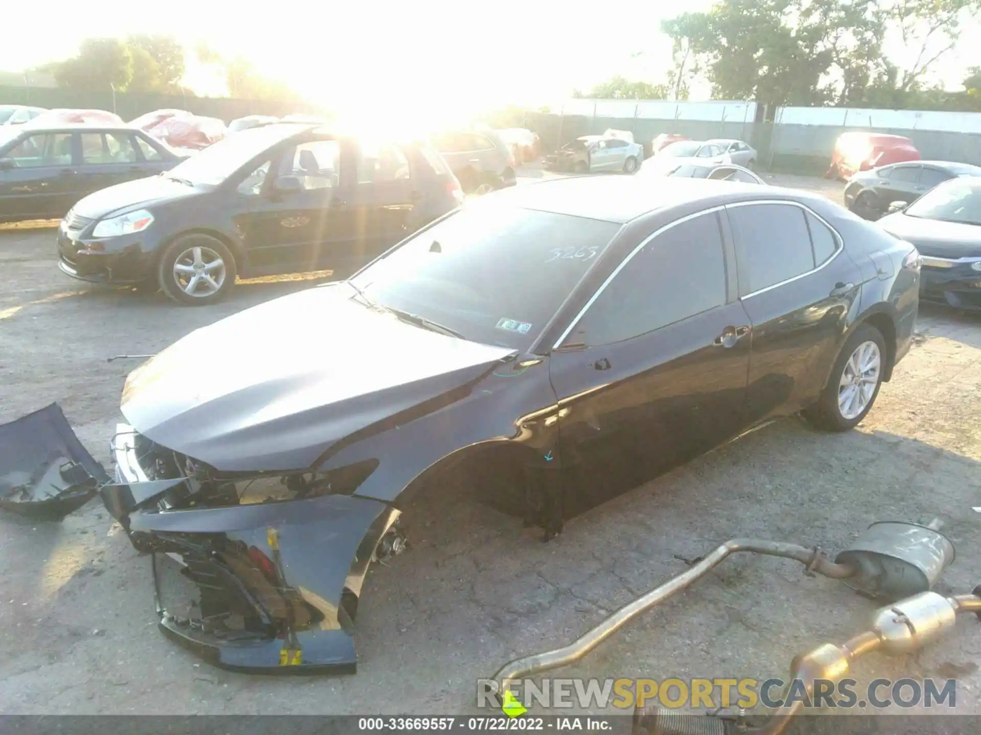 2 Photograph of a damaged car 4T1C11AK9NU683263 TOYOTA CAMRY 2022