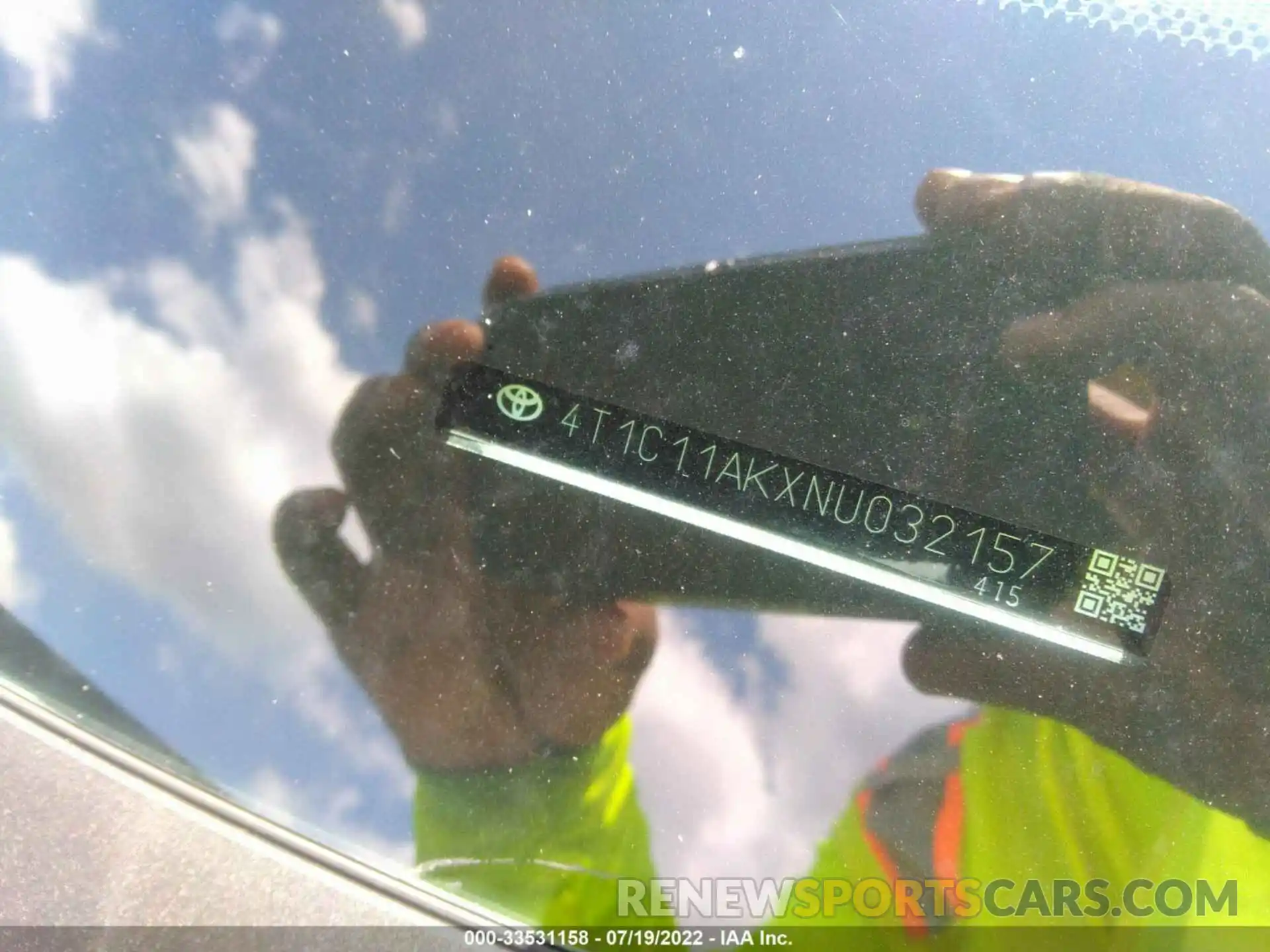 9 Photograph of a damaged car 4T1C11AKXNU032157 TOYOTA CAMRY 2022