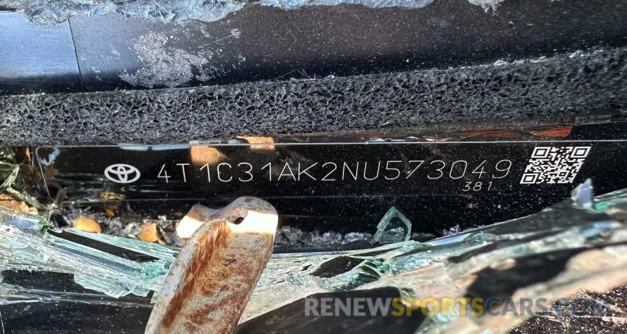 13 Photograph of a damaged car 4T1C31AK2NU573049 TOYOTA CAMRY 2022