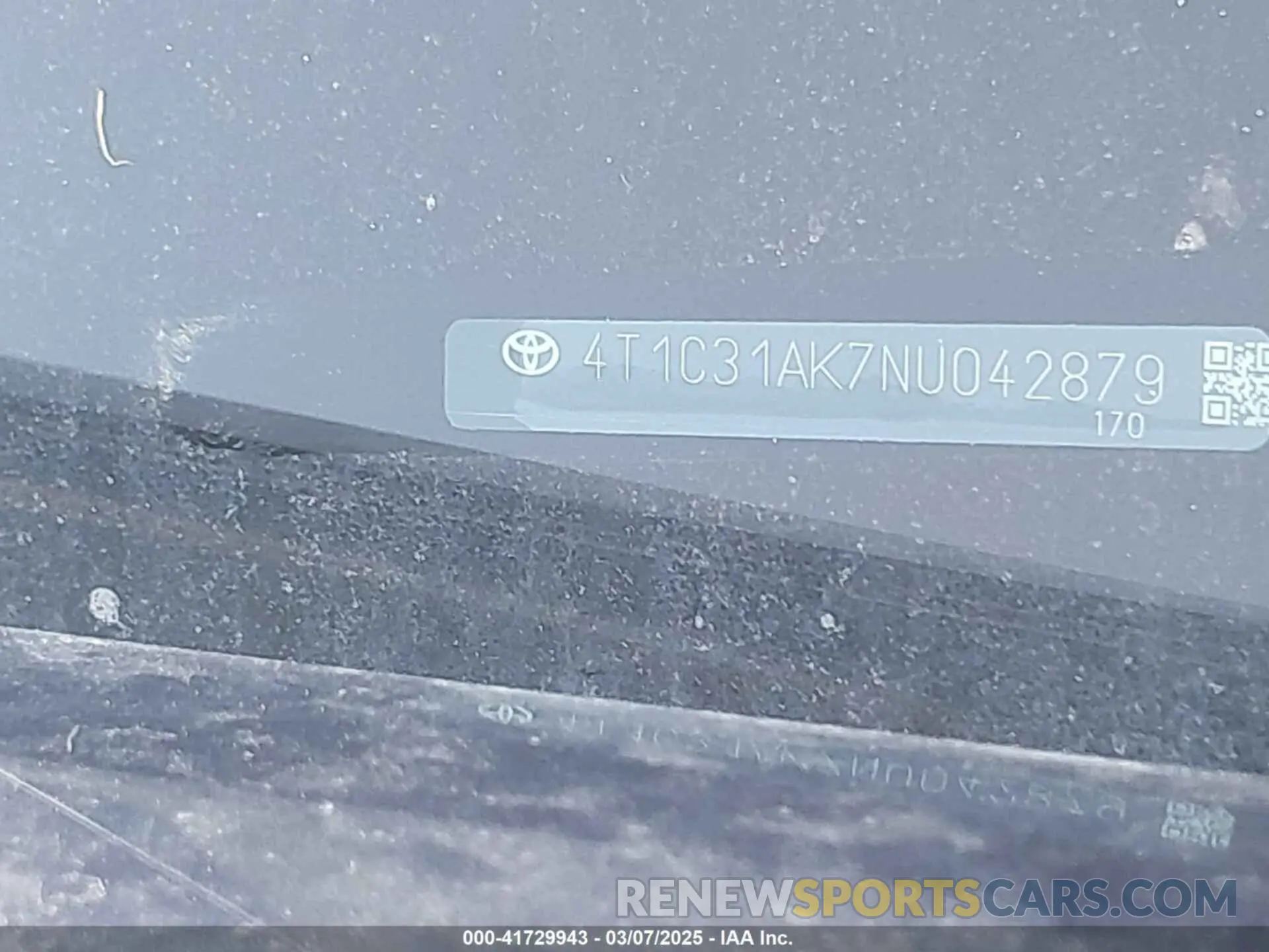 9 Photograph of a damaged car 4T1C31AK7NU042879 TOYOTA CAMRY 2022