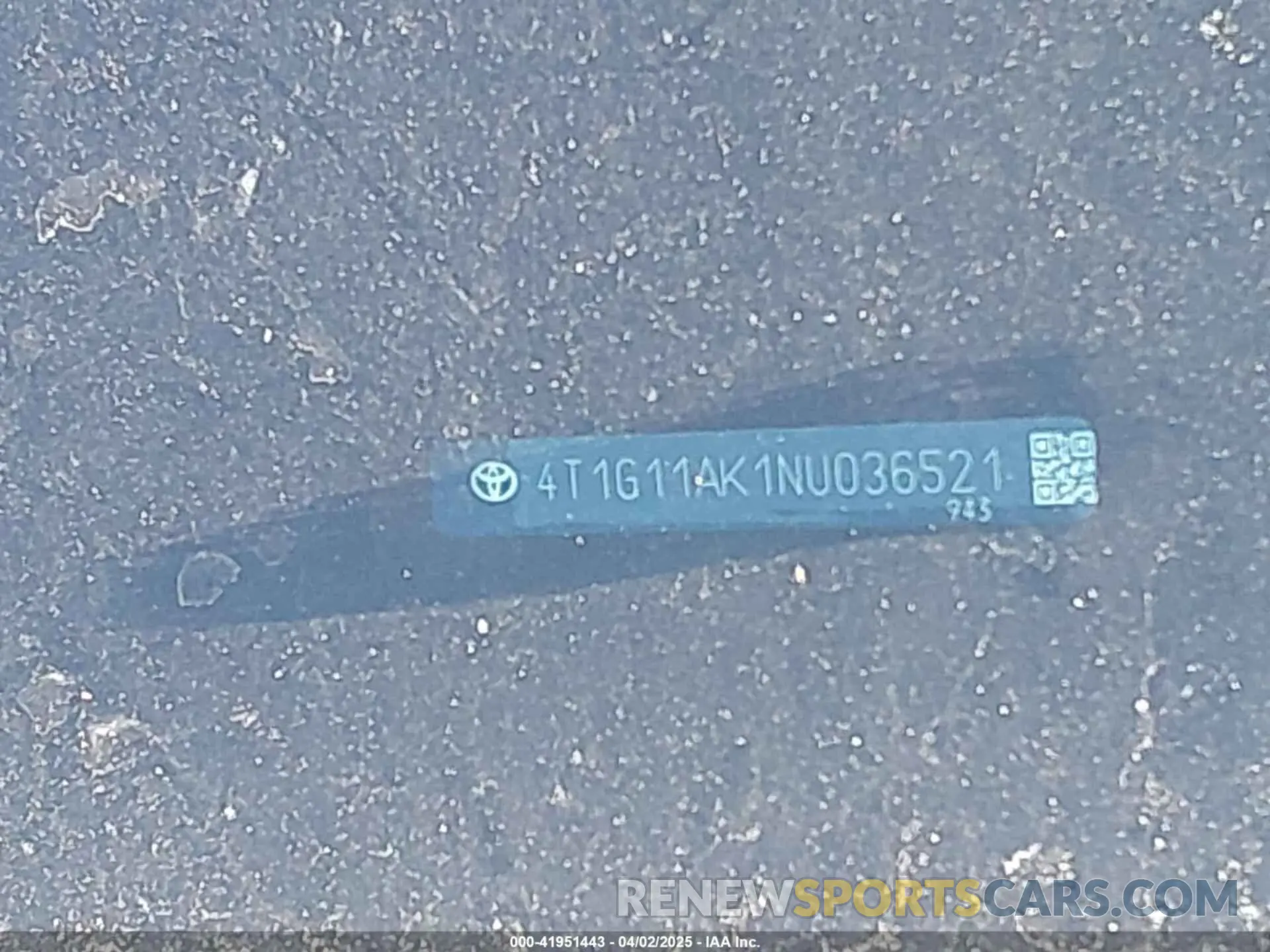 9 Photograph of a damaged car 4T1G11AK1NU036521 TOYOTA CAMRY 2022