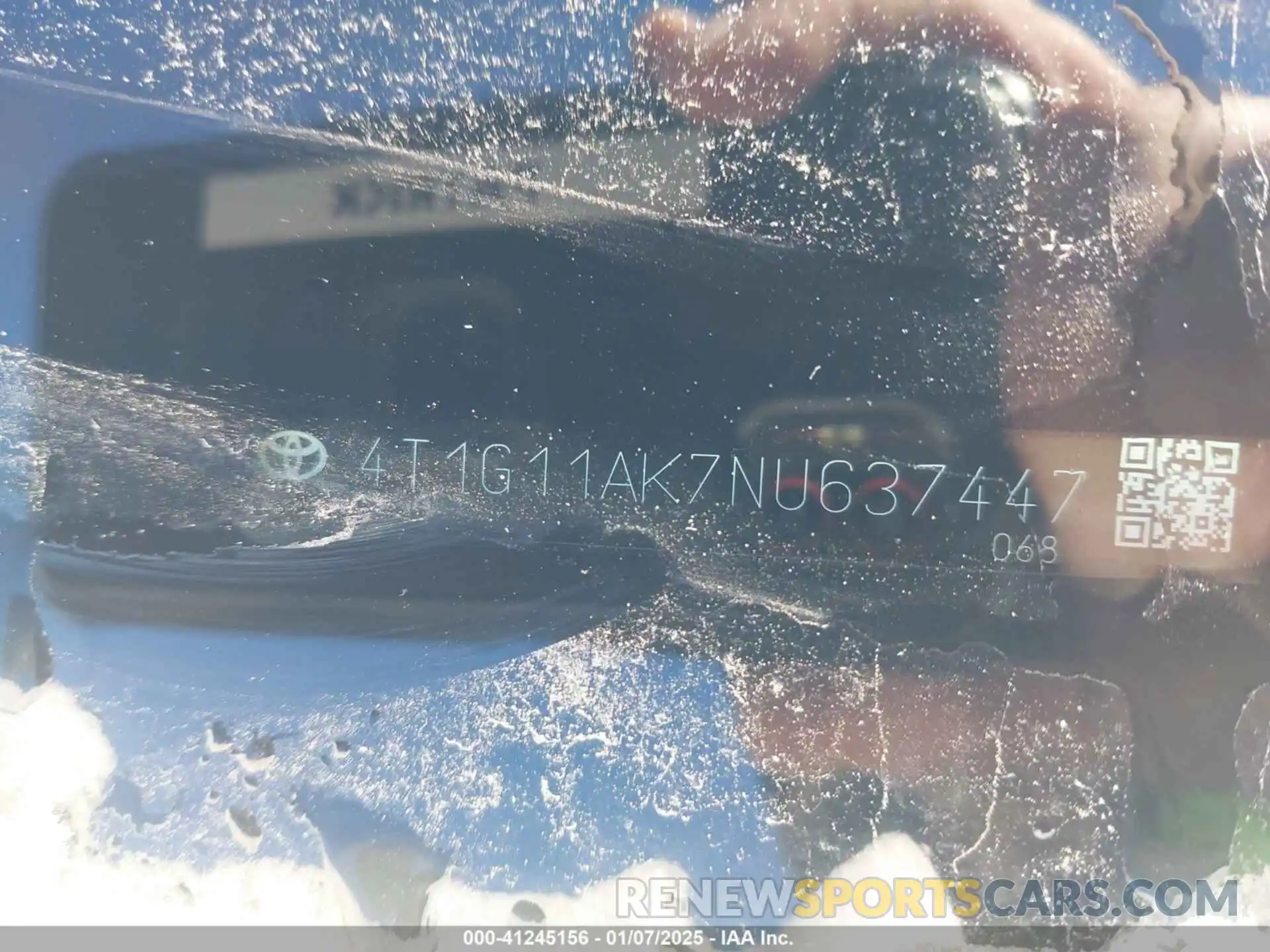 9 Photograph of a damaged car 4T1G11AK7NU637447 TOYOTA CAMRY 2022