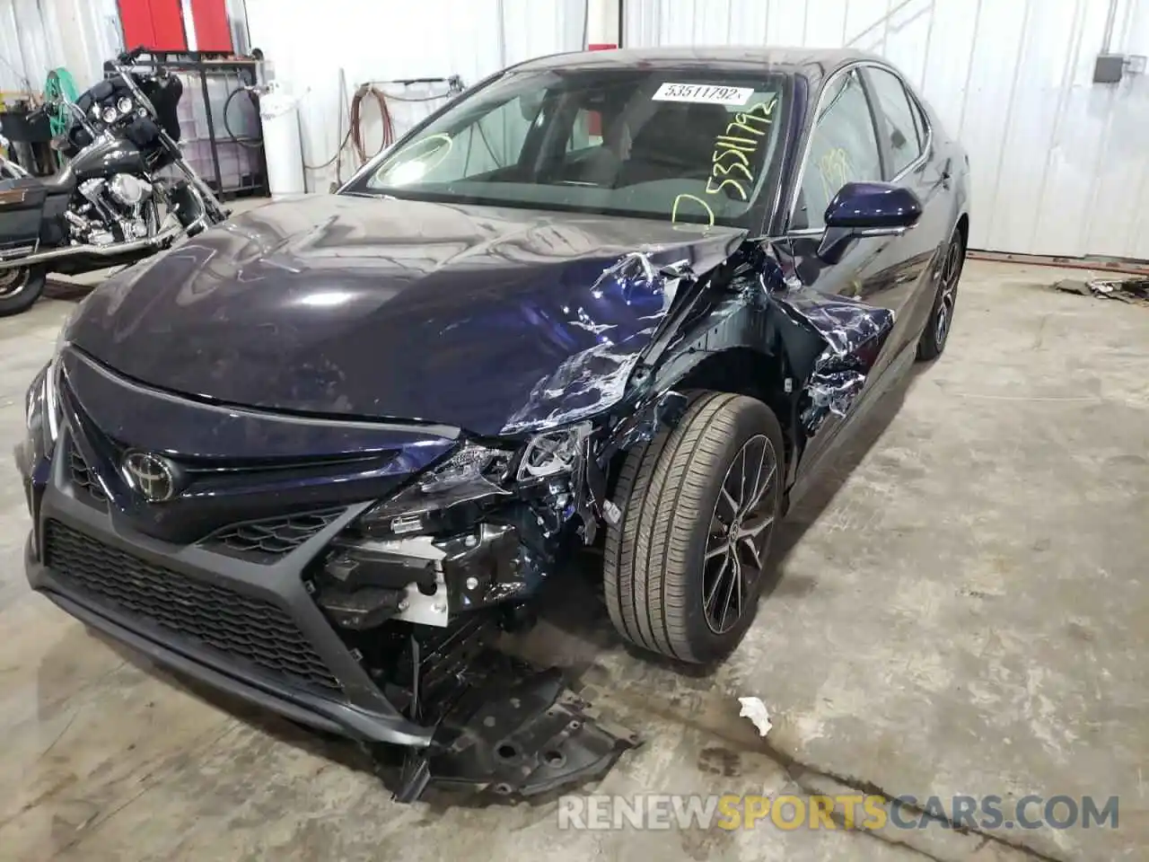 2 Photograph of a damaged car 4T1G11BK3NU060723 TOYOTA CAMRY 2022