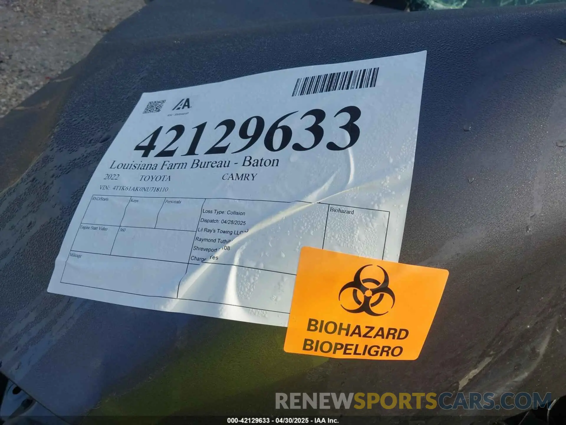 8 Photograph of a damaged car 4T1K61AK0NU718110 TOYOTA CAMRY 2022