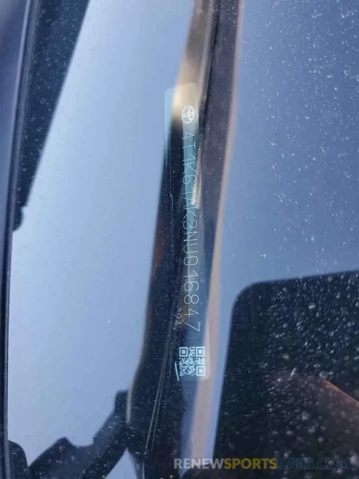 13 Photograph of a damaged car 4T1K61AK3NU016847 TOYOTA CAMRY 2022