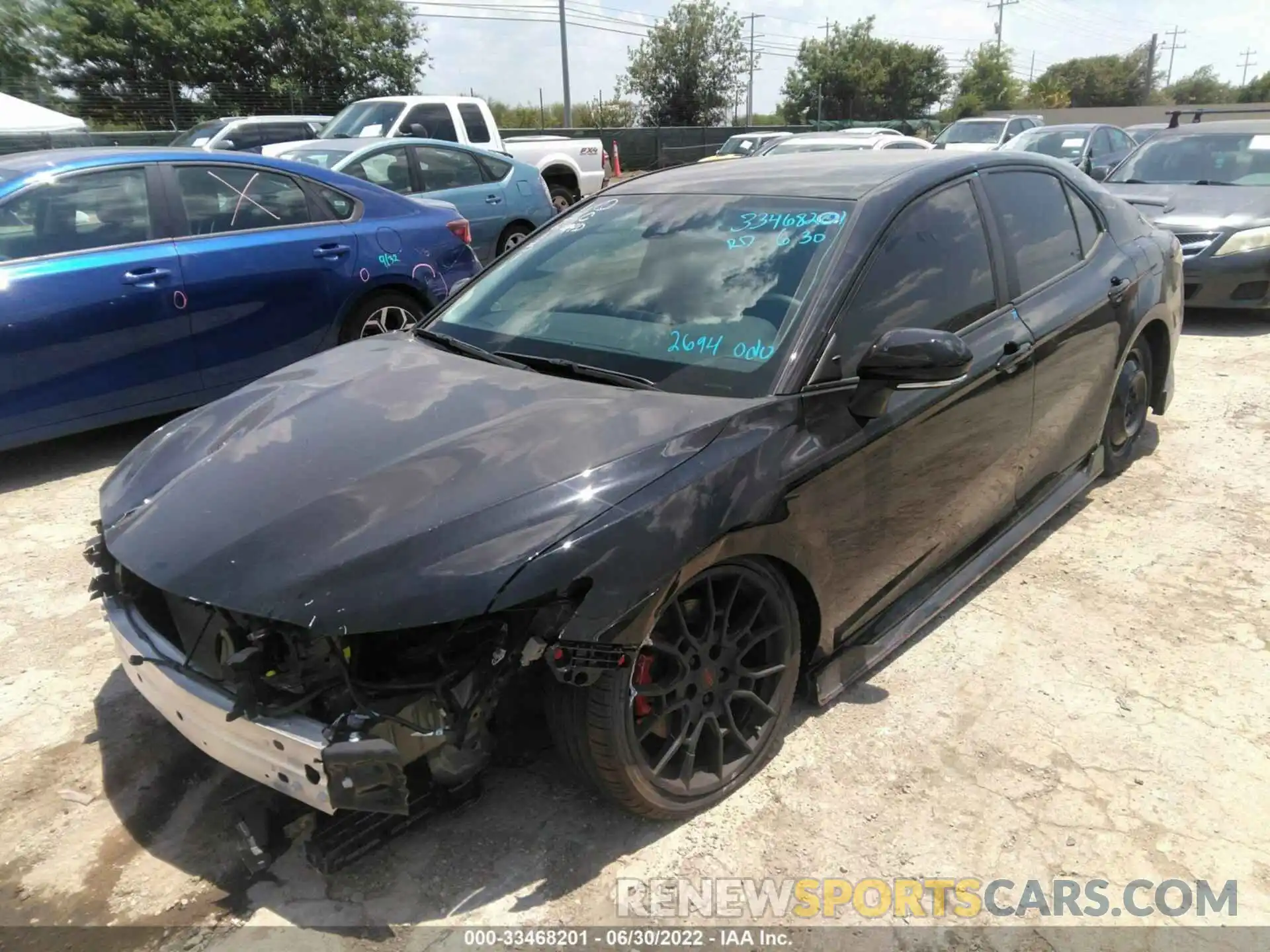 2 Photograph of a damaged car 4T1KZ1AK6NU066701 TOYOTA CAMRY 2022