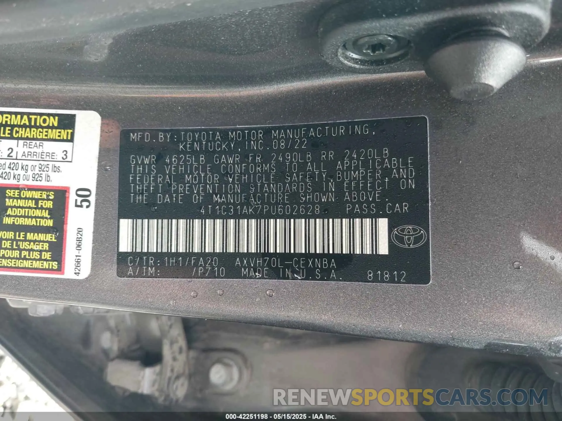 9 Photograph of a damaged car 4T1C31AK7PU602628 TOYOTA CAMRY 2023