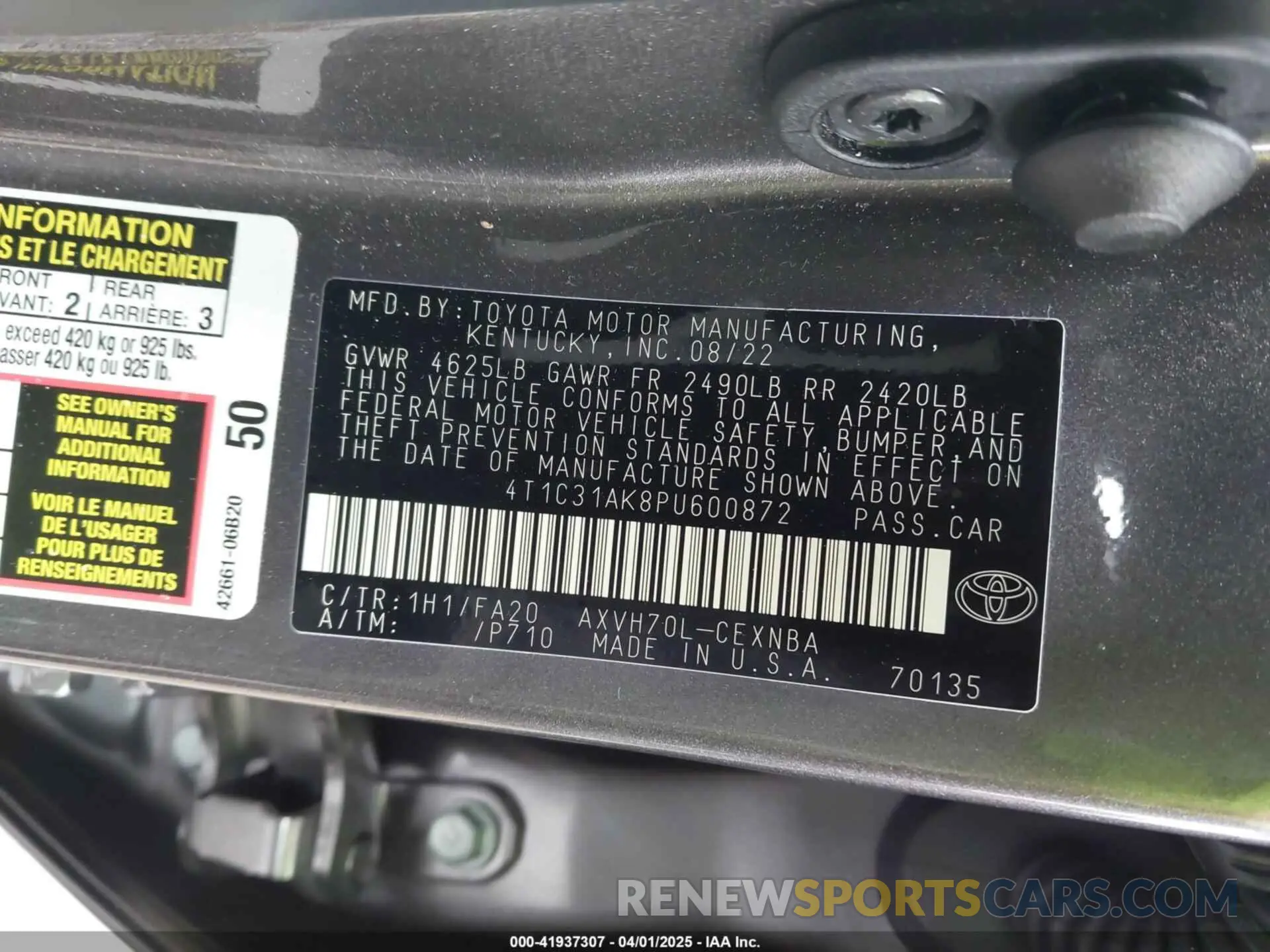 9 Photograph of a damaged car 4T1C31AK8PU600872 TOYOTA CAMRY 2023