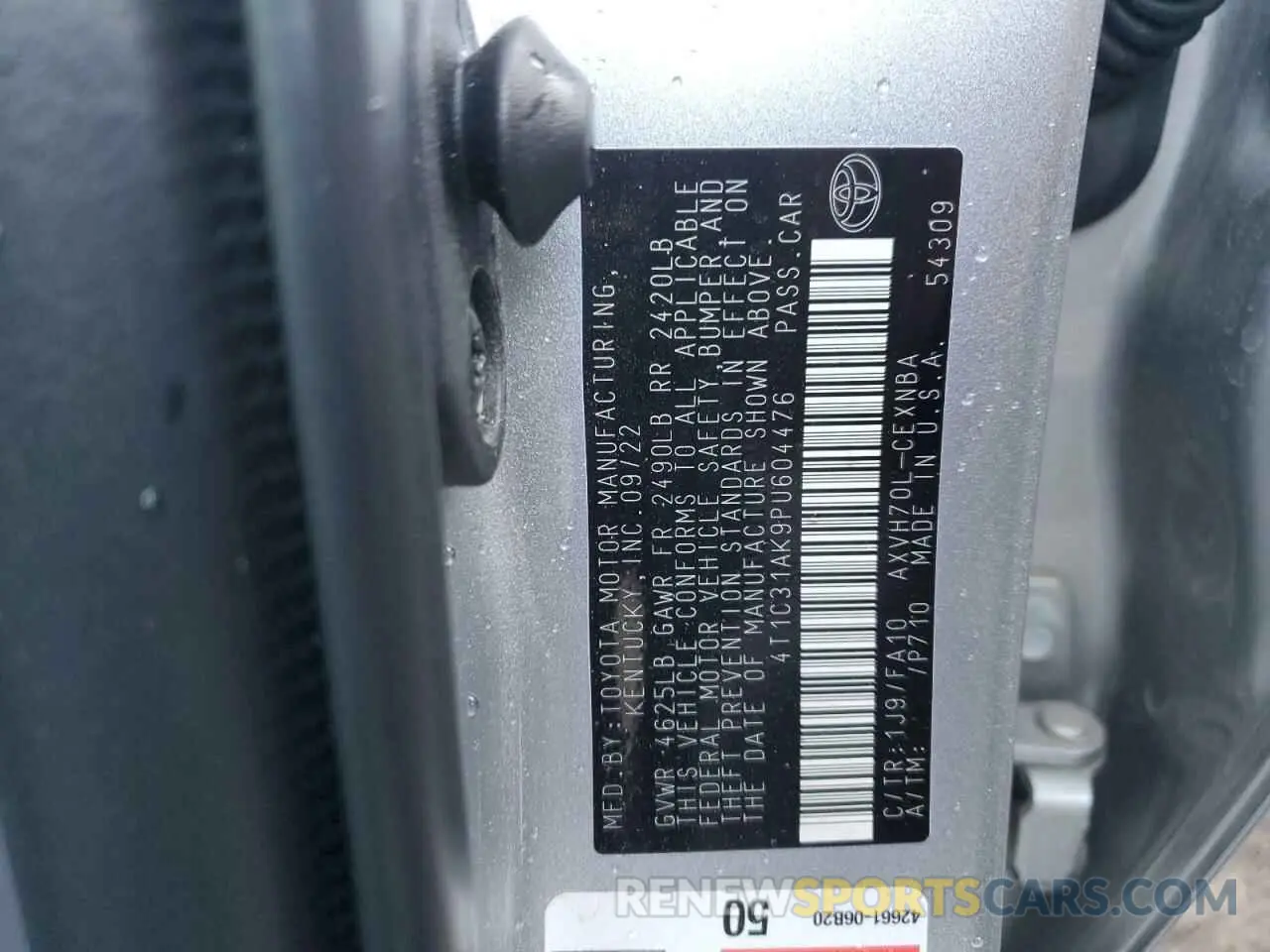 12 Photograph of a damaged car 4T1C31AK9PU604476 TOYOTA CAMRY 2023