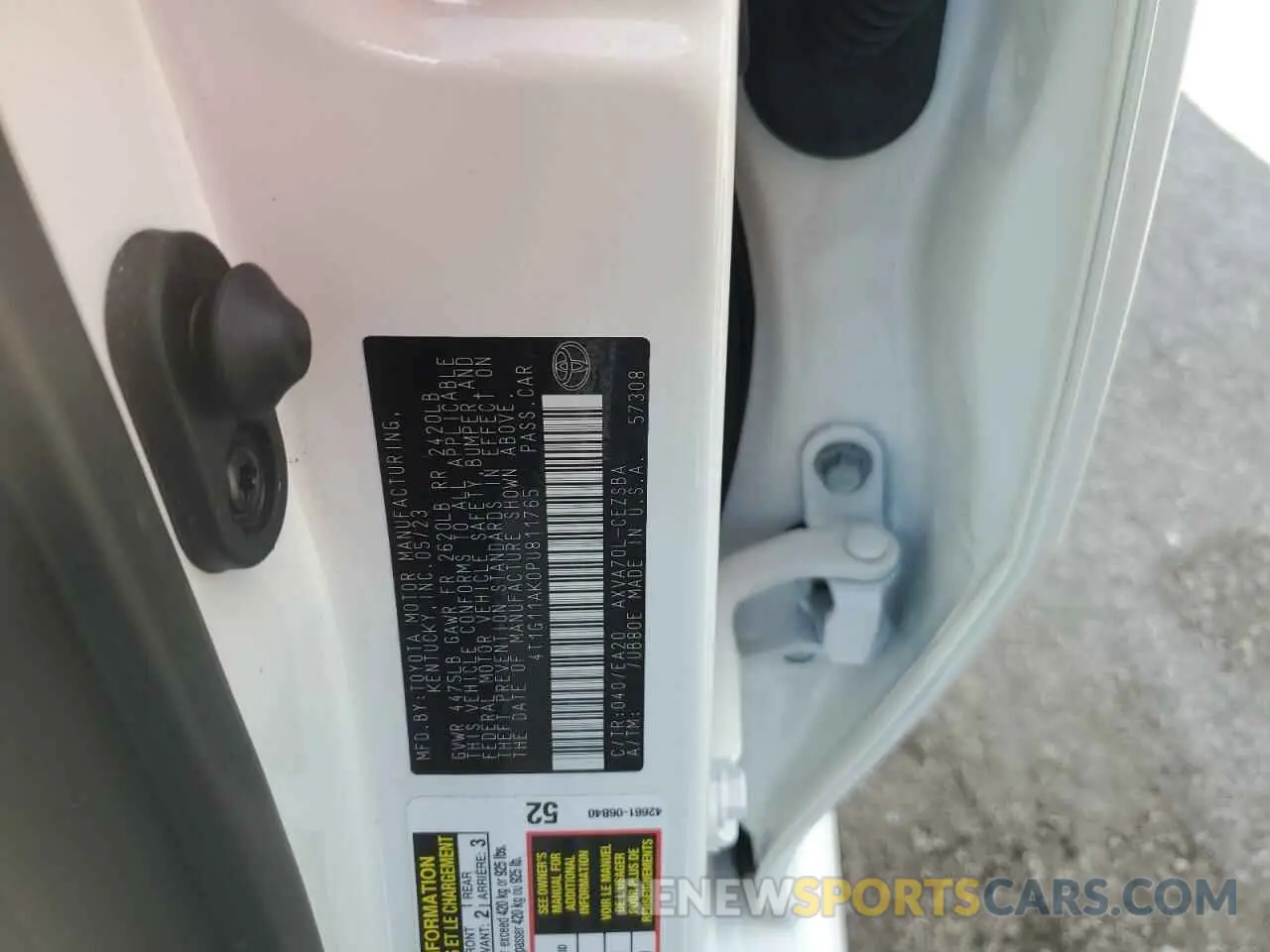12 Photograph of a damaged car 4T1G11AK0PU811765 TOYOTA CAMRY 2023