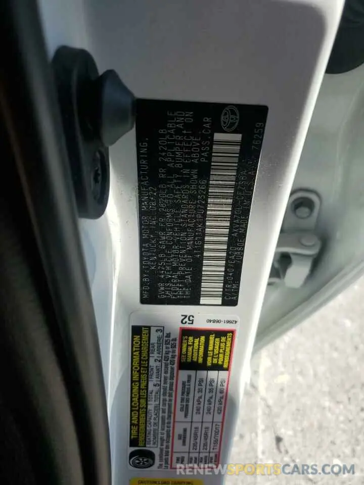 13 Photograph of a damaged car 4T1G11AK1PU725266 TOYOTA CAMRY 2023