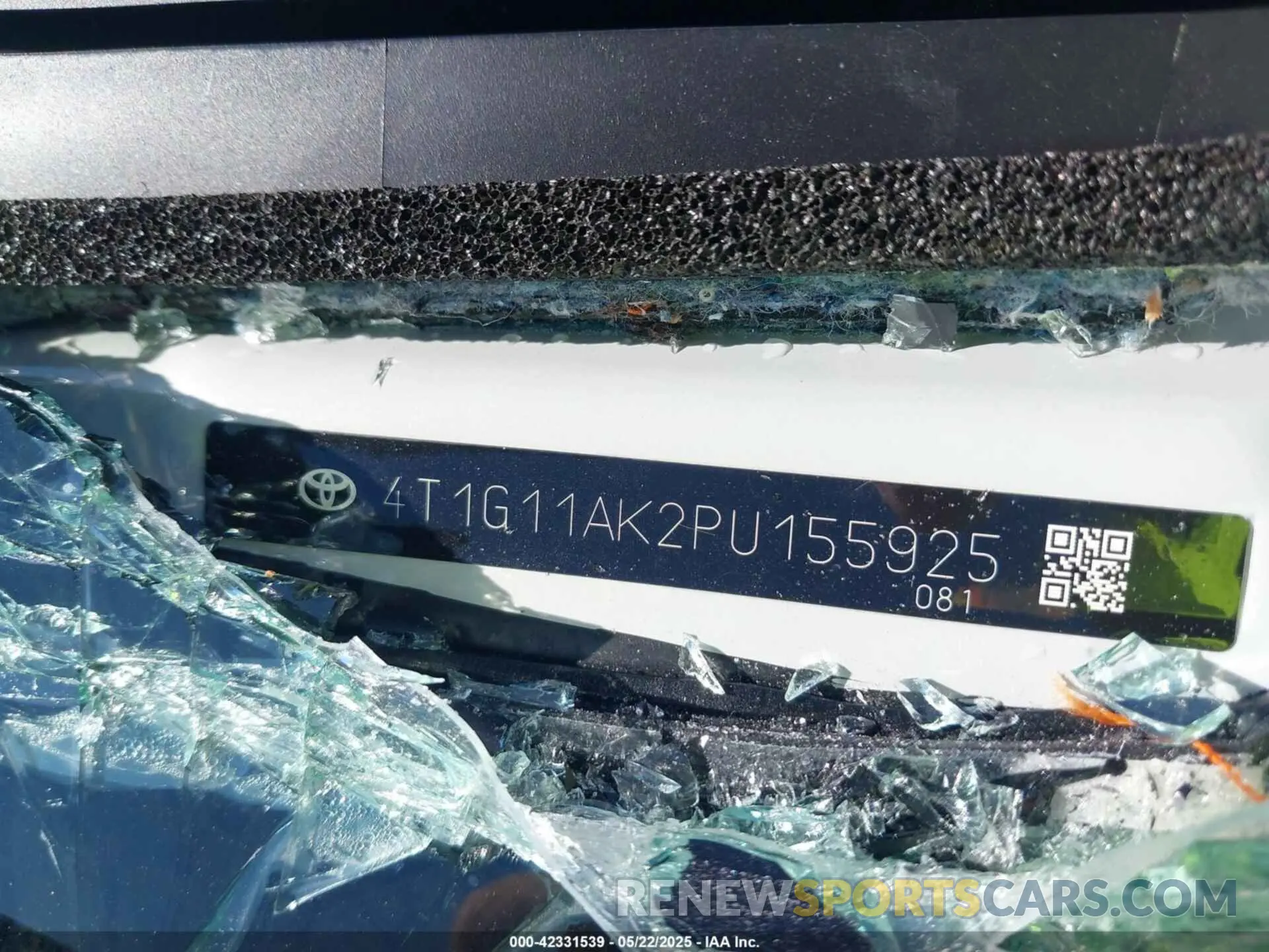 9 Photograph of a damaged car 4T1G11AK2PU155925 TOYOTA CAMRY 2023