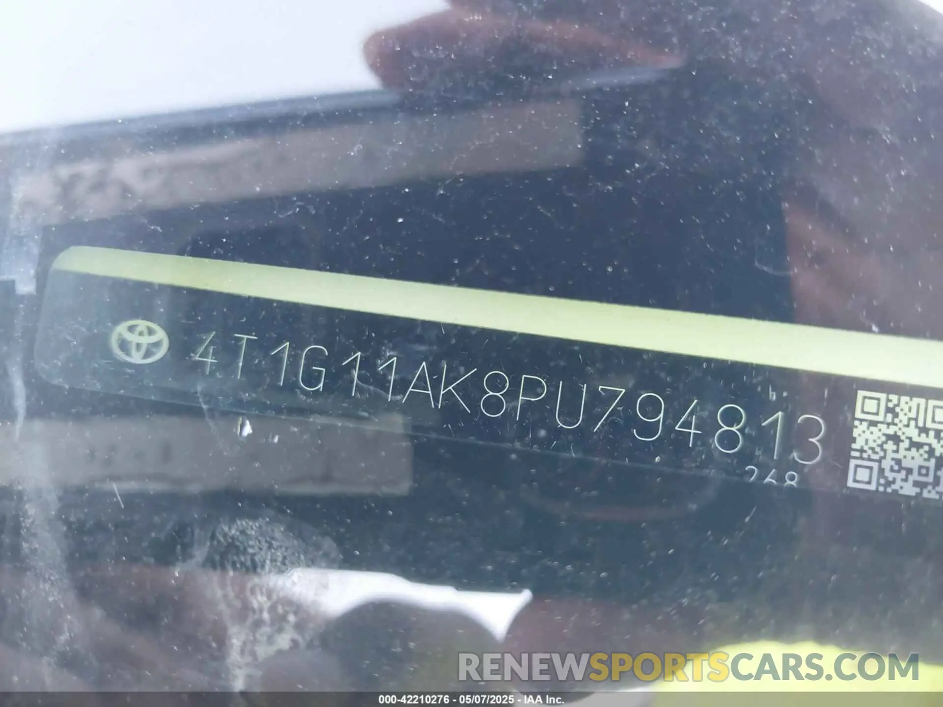 9 Photograph of a damaged car 4T1G11AK8PU794813 TOYOTA CAMRY 2023