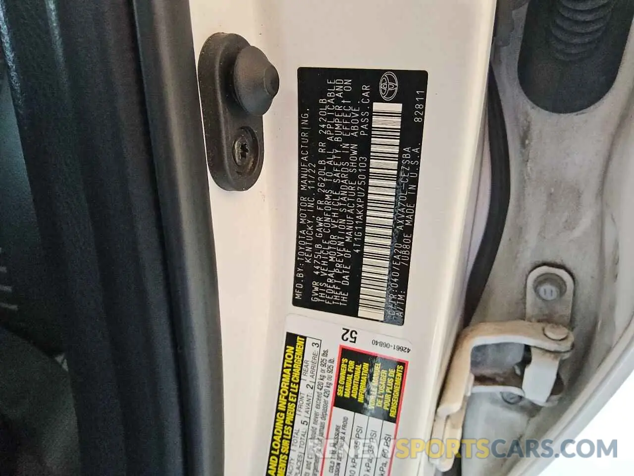 12 Photograph of a damaged car 4T1G11AKXPU750103 TOYOTA CAMRY 2023
