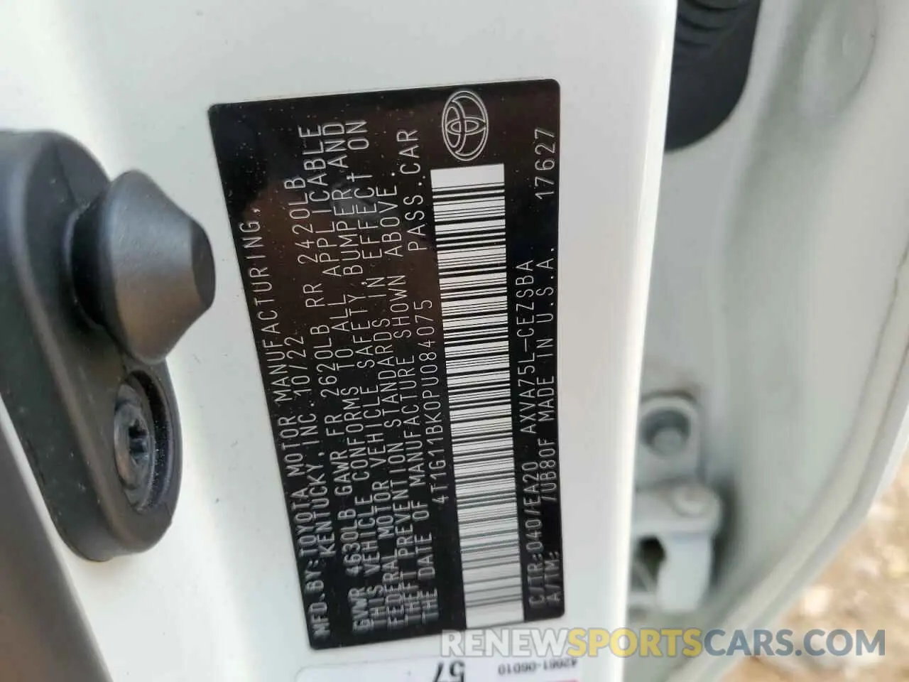 14 Photograph of a damaged car 4T1G11BK0PU084075 TOYOTA CAMRY 2023