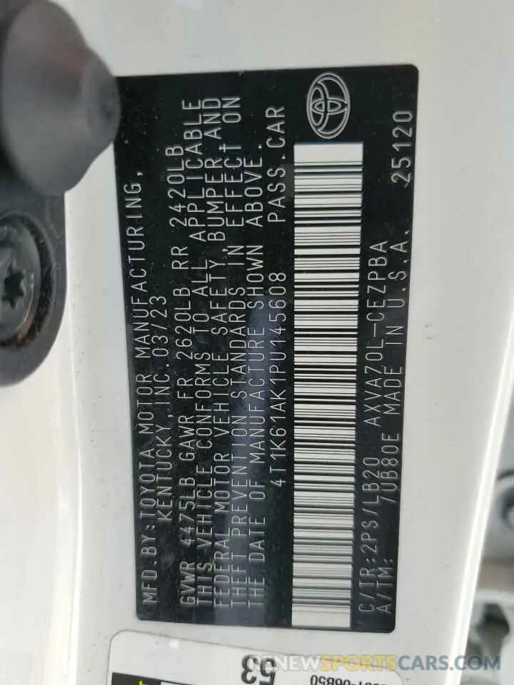 13 Photograph of a damaged car 4T1K61AK1PU145608 TOYOTA CAMRY 2023