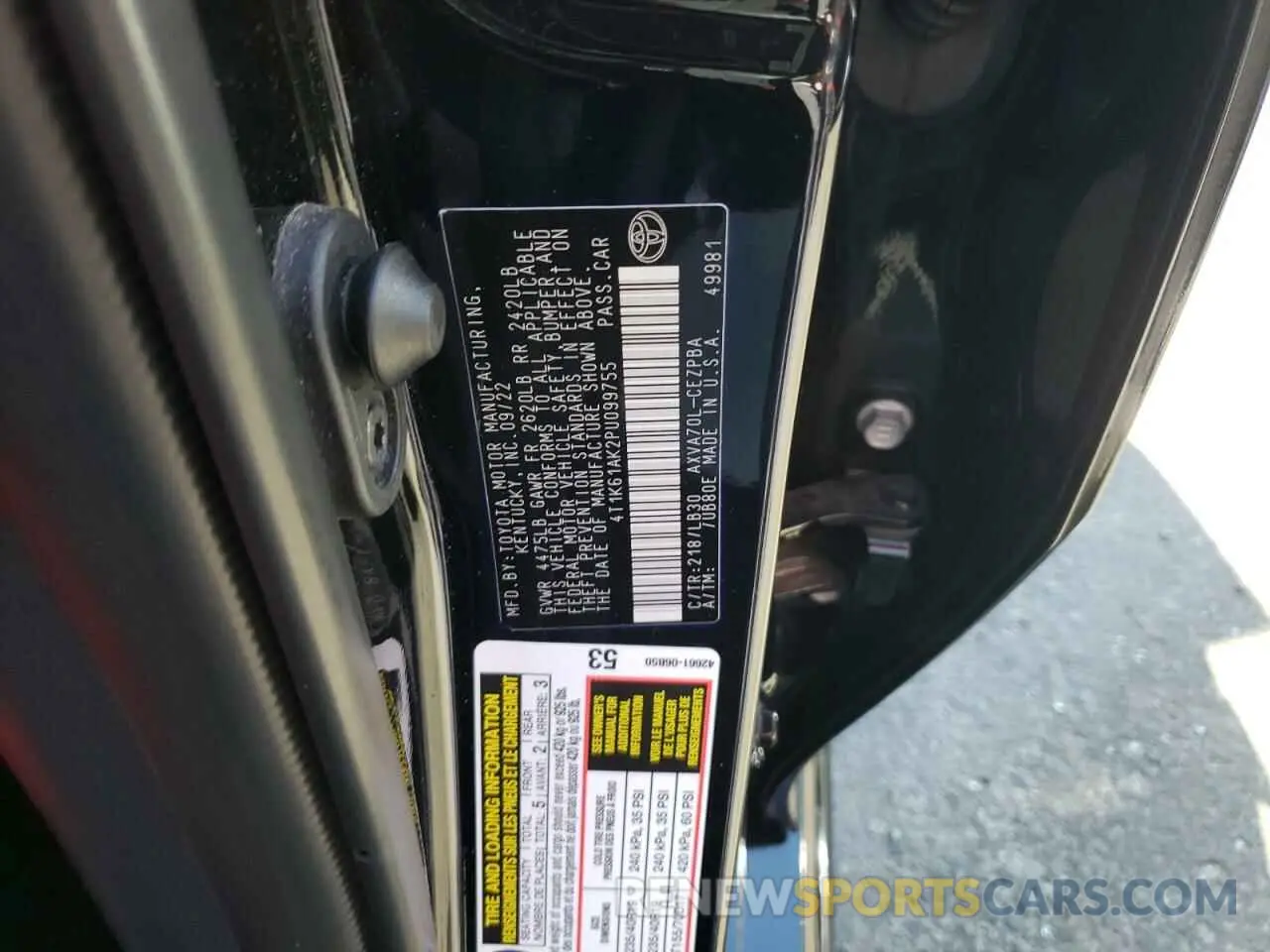 12 Photograph of a damaged car 4T1K61AK2PU099755 TOYOTA CAMRY 2023