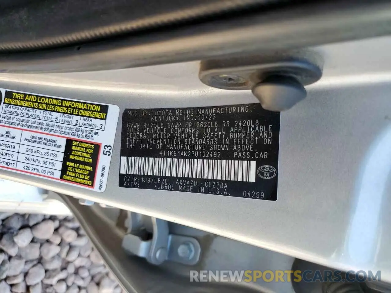 14 Photograph of a damaged car 4T1K61AK2PU102492 TOYOTA CAMRY 2023