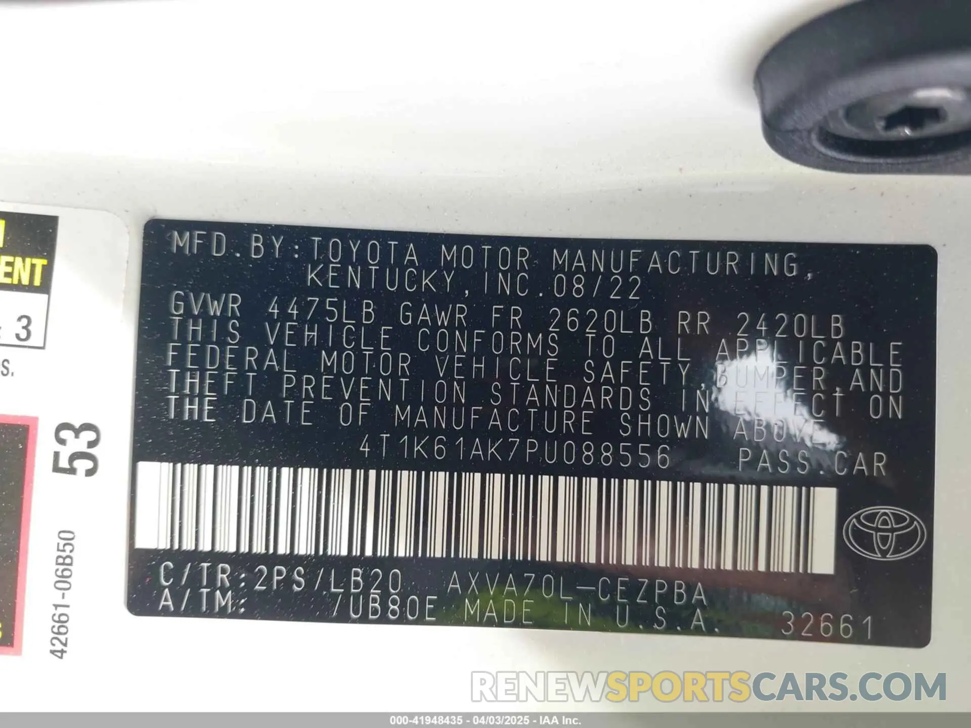 9 Photograph of a damaged car 4T1K61AK7PU088556 TOYOTA CAMRY 2023