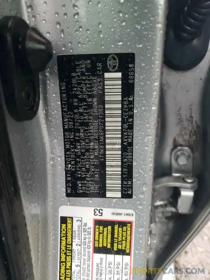 14 Photograph of a damaged car 4T1K61AK8PU721369 TOYOTA CAMRY 2023