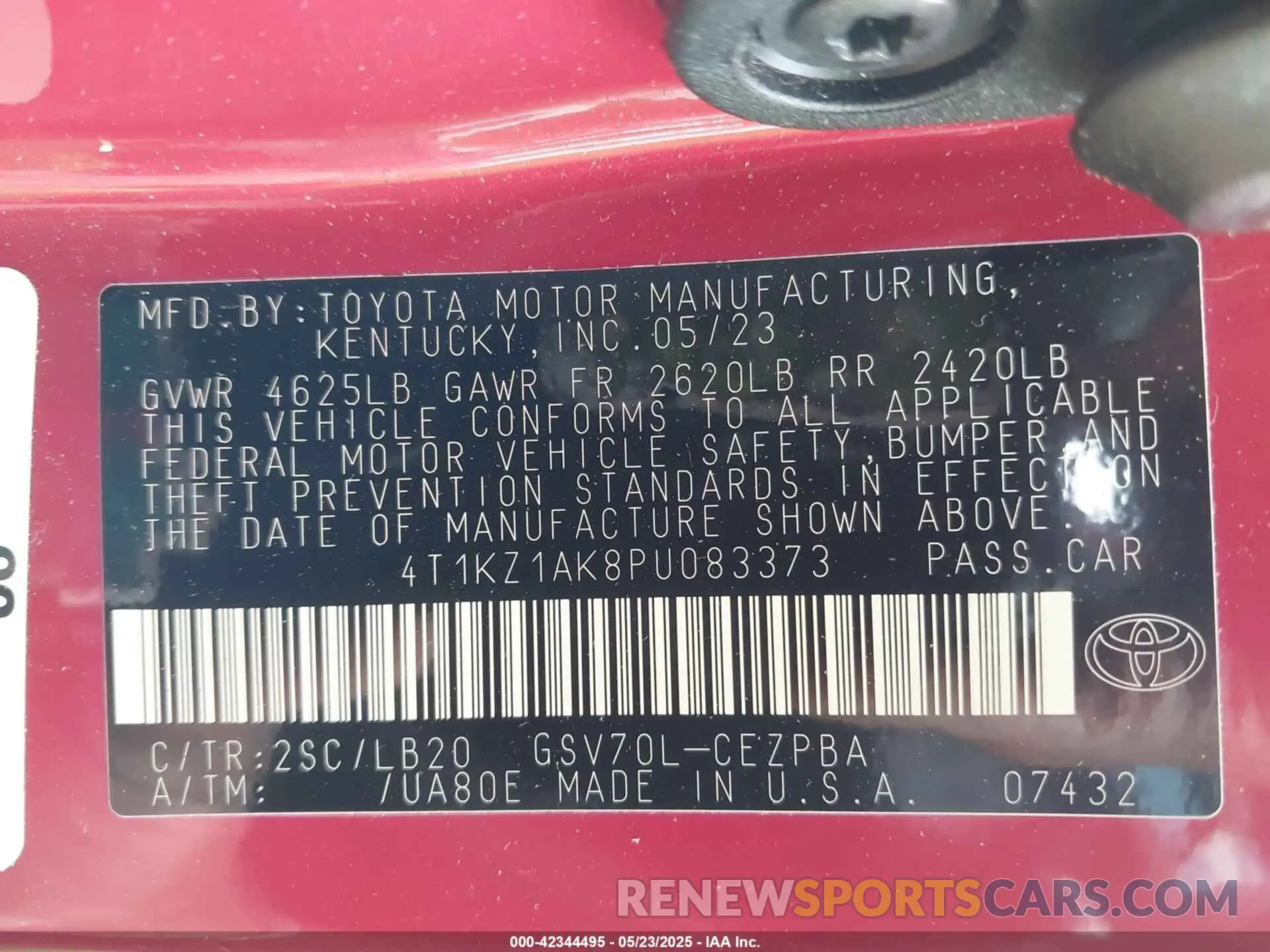 9 Photograph of a damaged car 4T1KZ1AK8PU083373 TOYOTA CAMRY 2023