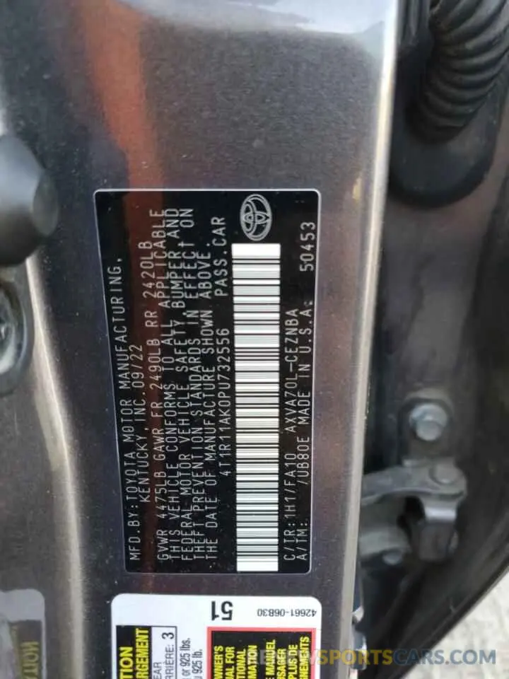 14 Photograph of a damaged car 4T1R11AK0PU732556 TOYOTA CAMRY 2023