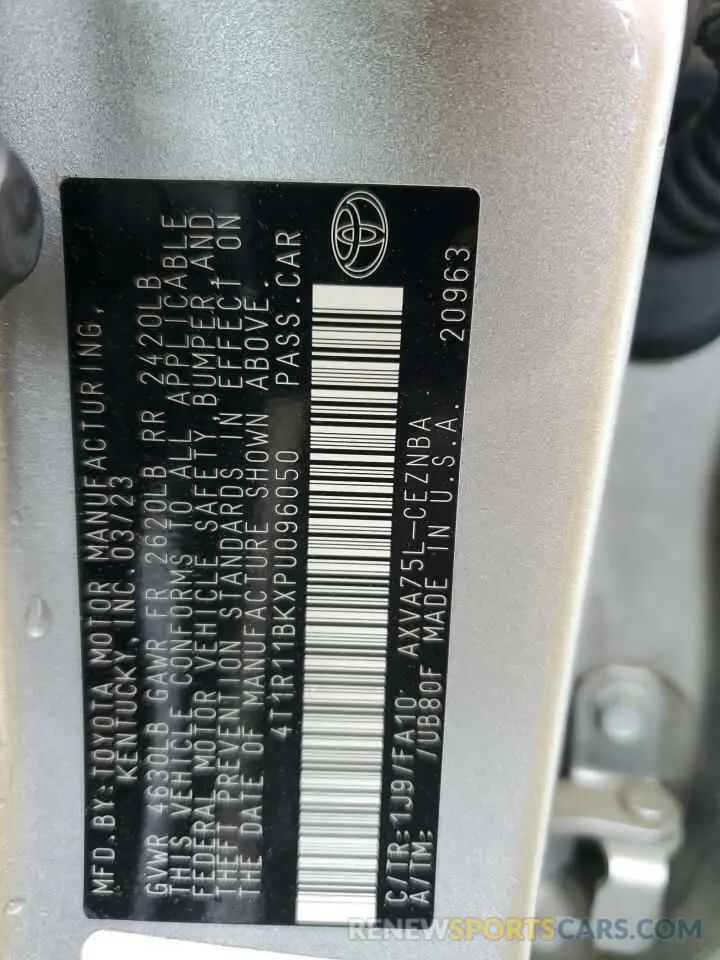 12 Photograph of a damaged car 4T1R11BKXPU096050 TOYOTA CAMRY 2023