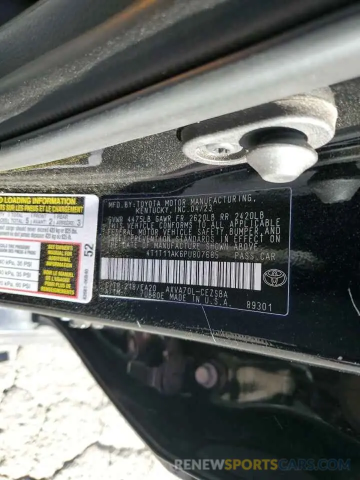 12 Photograph of a damaged car 4T1T11AK6PU807685 TOYOTA CAMRY 2023