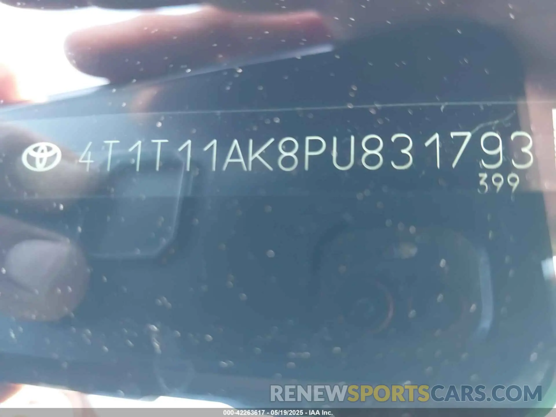 9 Photograph of a damaged car 4T1T11AK8PU831793 TOYOTA CAMRY 2023