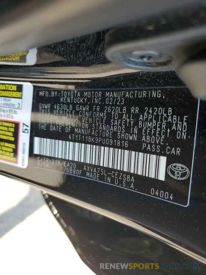 13 Photograph of a damaged car 4T1T11BK9PU091816 TOYOTA CAMRY 2023