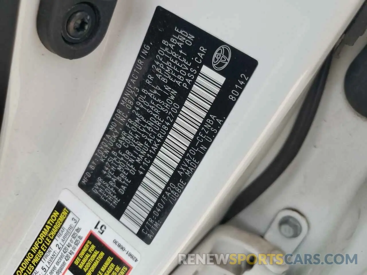 12 Photograph of a damaged car 4T1C11AK4RU842700 TOYOTA CAMRY 2024