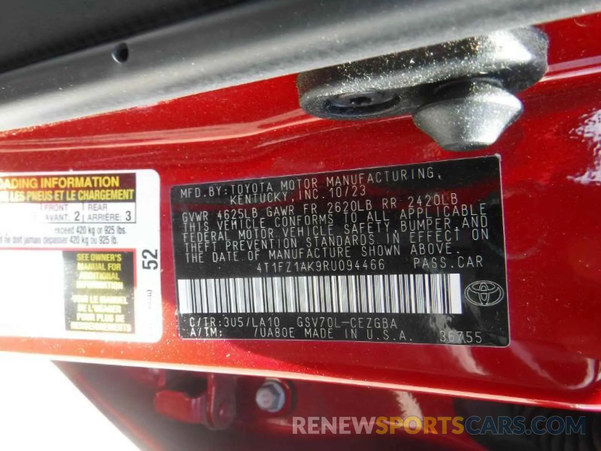 11 Photograph of a damaged car 4T1FZ1AK9RU094466 TOYOTA CAMRY 2024