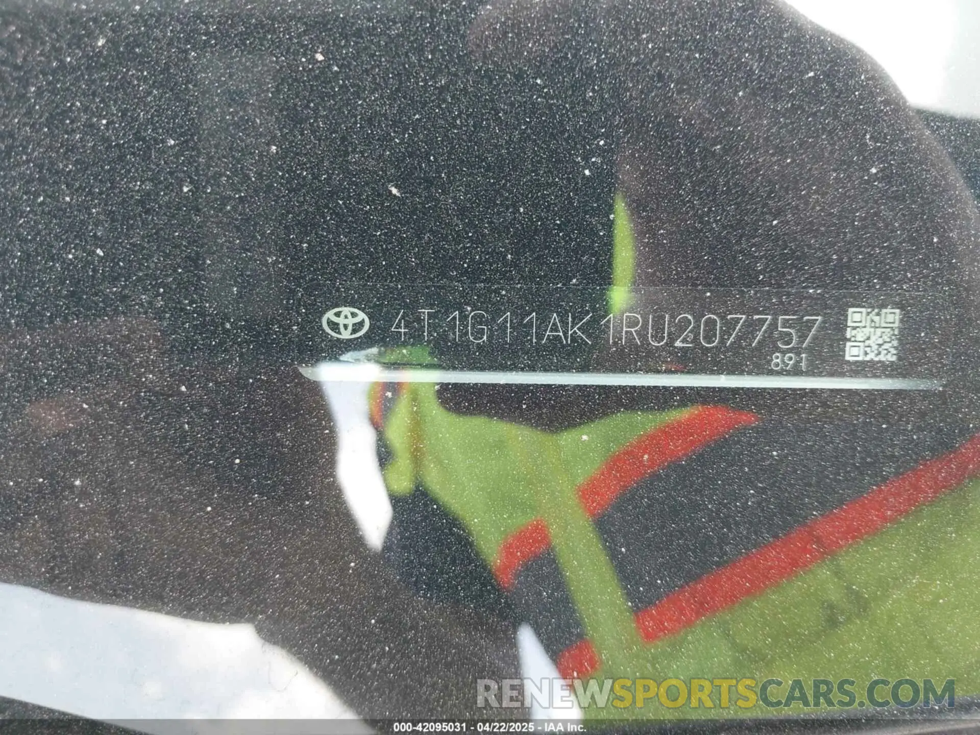 9 Photograph of a damaged car 4T1G11AK1RU207757 TOYOTA CAMRY 2024