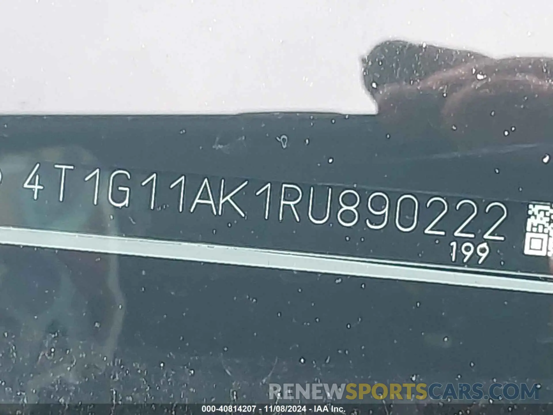 9 Photograph of a damaged car 4T1G11AK1RU890222 TOYOTA CAMRY 2024