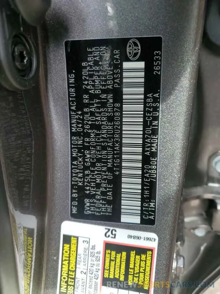 14 Photograph of a damaged car 4T1G11AK3RU260878 TOYOTA CAMRY 2024