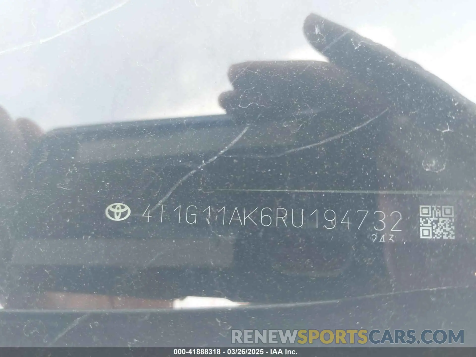 9 Photograph of a damaged car 4T1G11AK6RU194732 TOYOTA CAMRY 2024