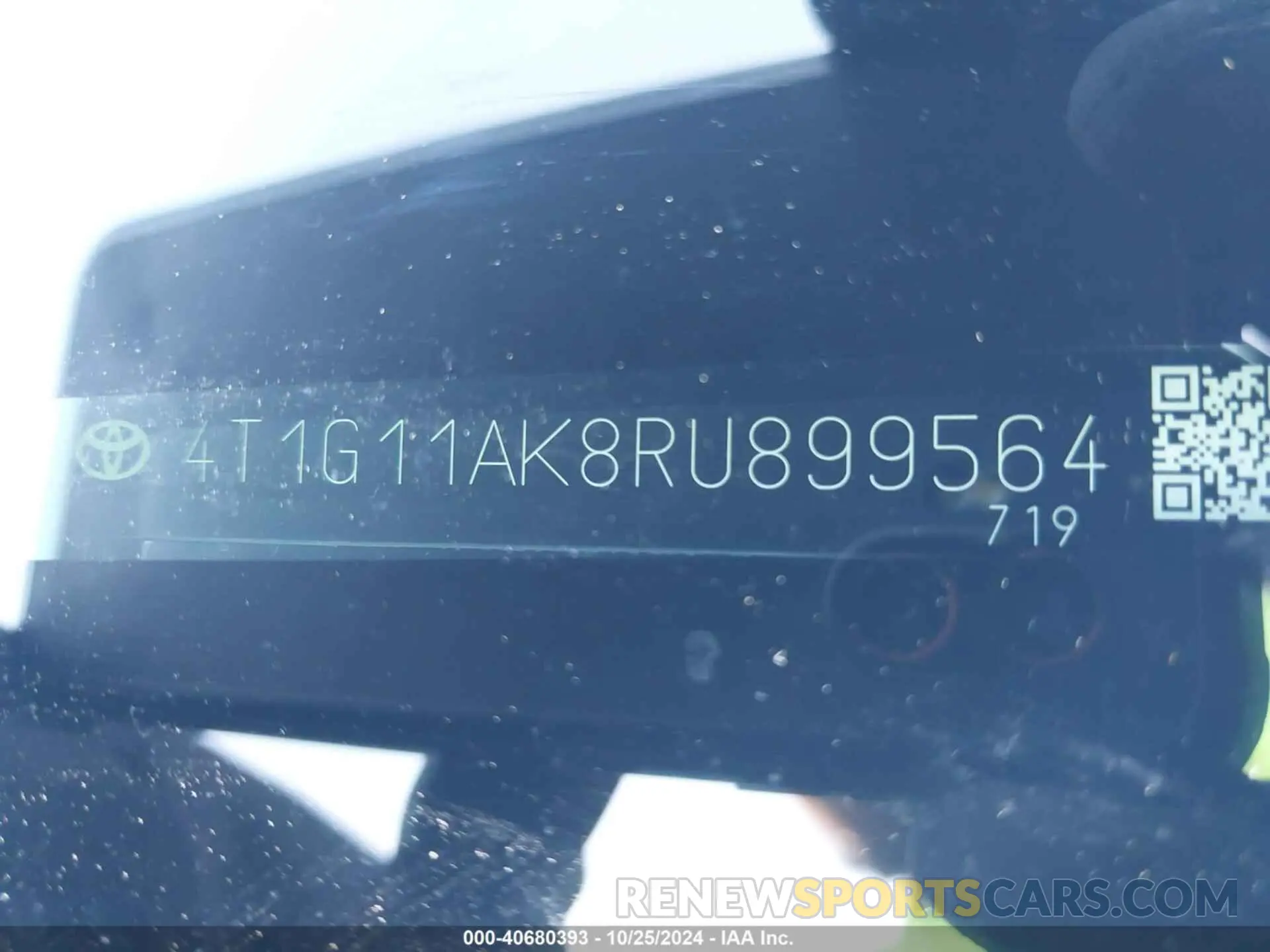 9 Photograph of a damaged car 4T1G11AK8RU899564 TOYOTA CAMRY 2024